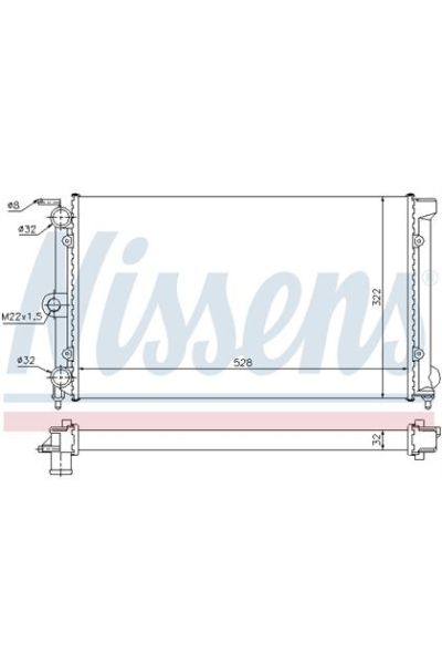 Radiatore, Raffreddamento motore NISSENS 123-651111