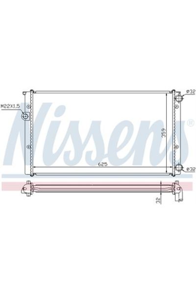 Radiatore, Raffreddamento motore NISSENS 123-652471