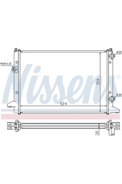 Radiatore, Raffreddamento motore NISSENS 123-65253
