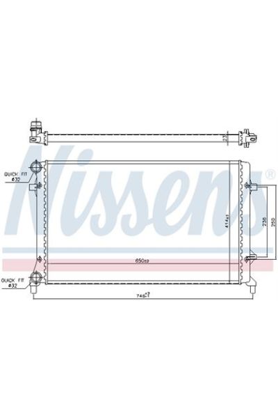 Radiatore, Raffreddamento motore NISSENS 123-65277