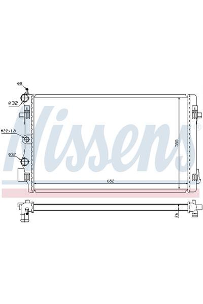 Radiatore, Raffreddamento motore NISSENS 123-65293