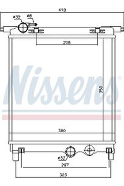 Radiatore, Raffreddamento motore NISSENS 123-65300