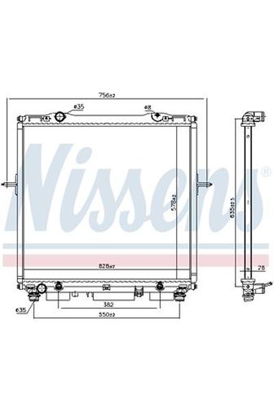 Radiatore, Raffreddamento motore NISSENS 123-66659