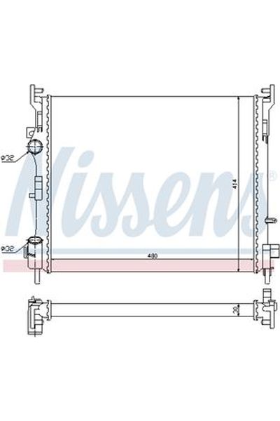 Radiatore, Raffreddamento motore NISSENS 123-67229