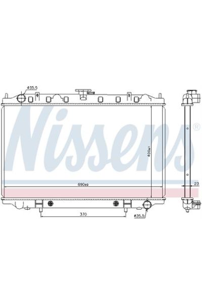 Radiatore, Raffreddamento motore NISSENS 123-67352