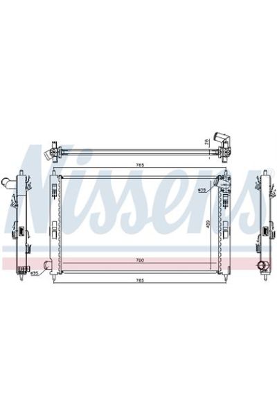 Radiatore, Raffreddamento motore NISSENS 123-67359