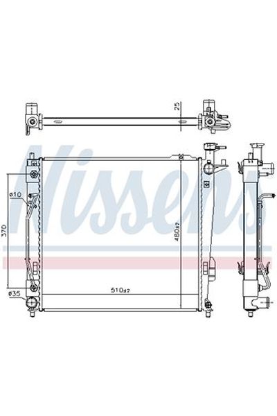 Radiatore, Raffreddamento motore NISSENS 123-675046