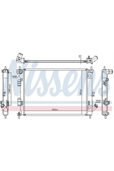 Radiatore, Raffreddamento motore NISSENS 123-67555