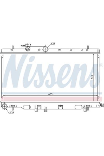 Radiatore, Raffreddamento motore NISSENS 123-67709