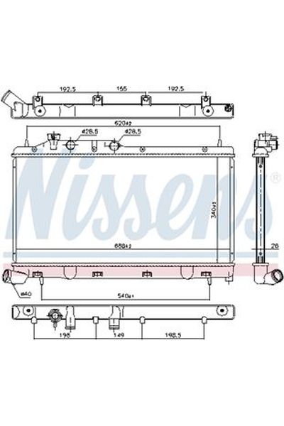 Radiatore, Raffreddamento motore NISSENS 123-67737