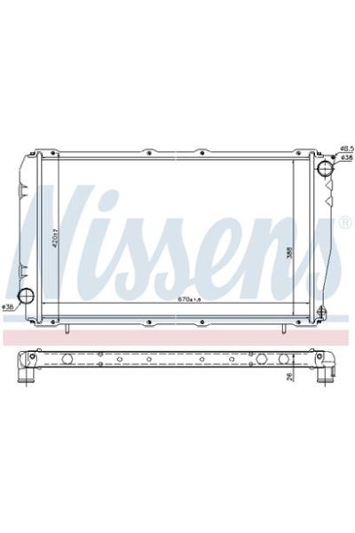 Radiatore, Raffreddamento motore NISSENS 123-67740