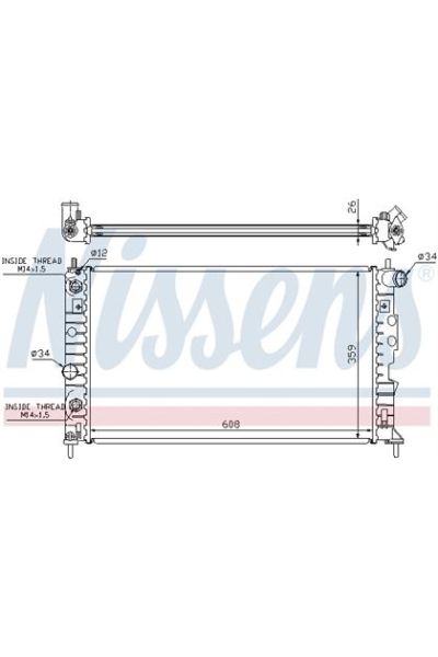 Radiatore, Raffreddamento motore NISSENS 123-68003A