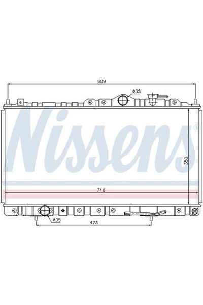 Radiatore, Raffreddamento motore NISSENS 123-68180
