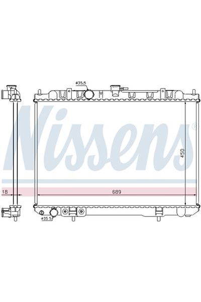 Radiatore, Raffreddamento motore NISSENS 123-68704