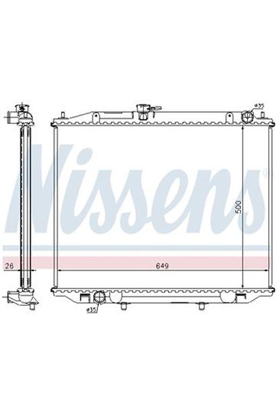 Radiatore, Raffreddamento motore NISSENS 123-68708A