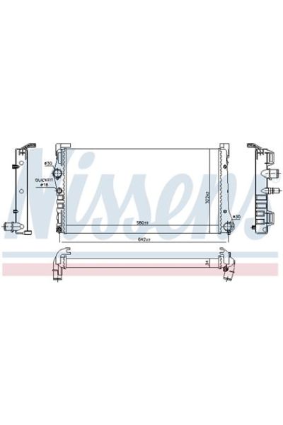 Radiatore, Raffreddamento motore NISSENS 123-68806