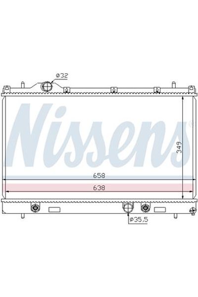Radiatore, Raffreddamento motore NISSENS 123-69209