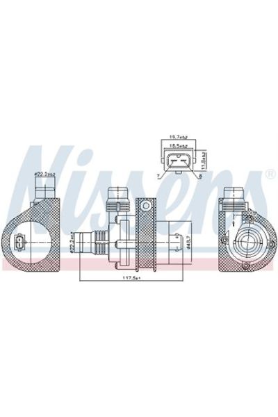Pompa acqua ausiliaria NISSENS 123-831059