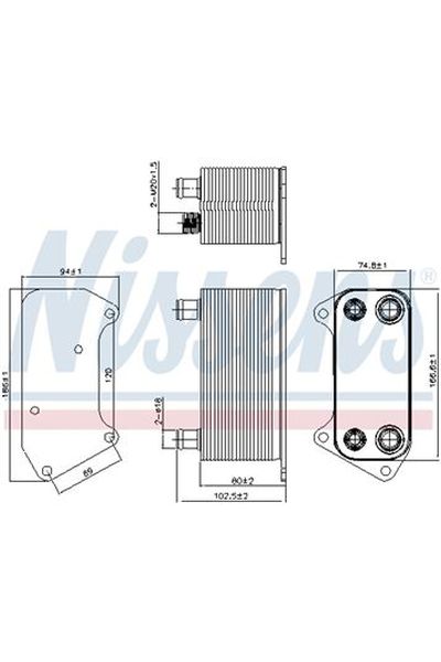 Radiatore olio, Cambio automatico NISSENS 123-90792