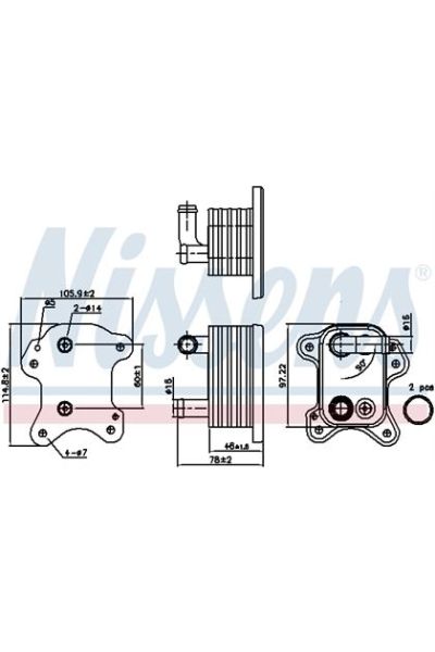 Radiatore olio, Olio motore NISSENS 123-90801
