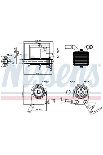 Radiatore olio, Olio motore NISSENS 123-90849