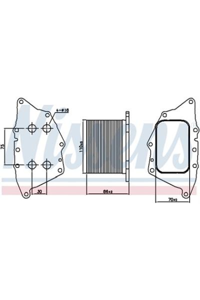 Radiatore olio, Olio motore NISSENS 123-90862