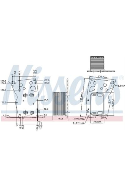 Radiatore olio, Olio motore NISSENS 123-90907