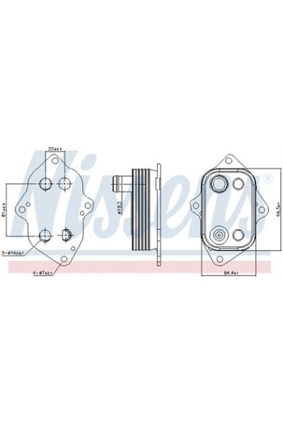 Radiatore olio, Olio motore NISSENS 123-91103