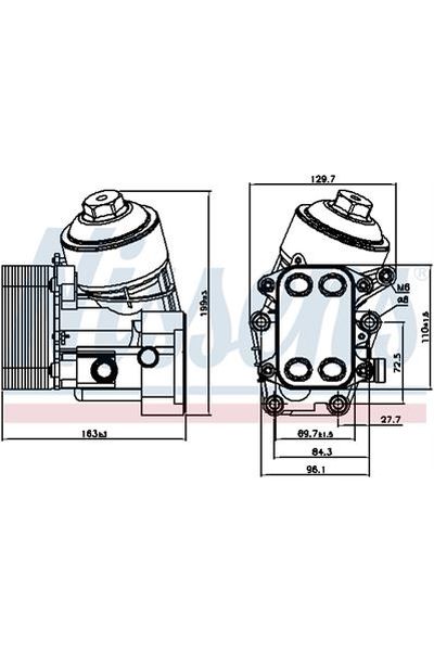 Radiatore olio, Olio motore NISSENS 123-91154