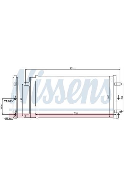 Condensatore, Climatizzatore NISSENS 123-940061
