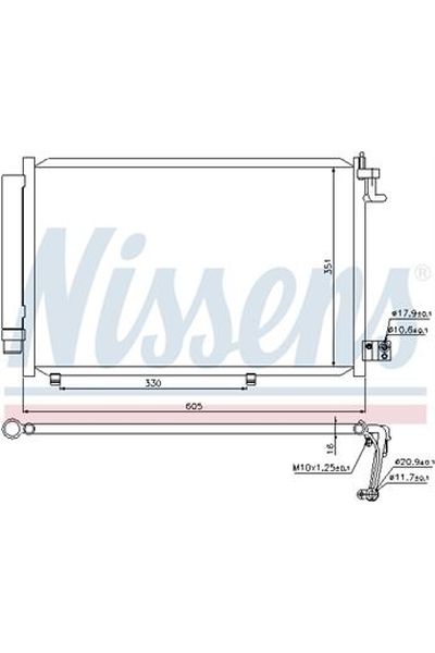 Condensatore, Climatizzatore NISSENS 123-940108