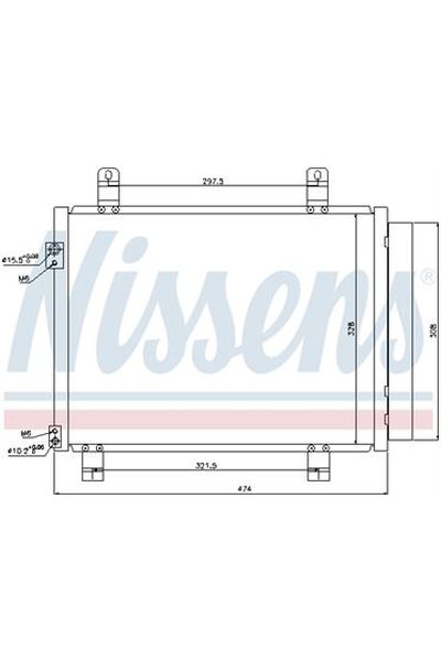 Condensatore, Climatizzatore NISSENS 123-940122