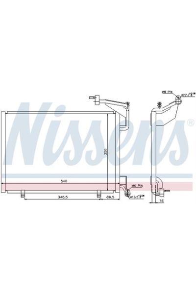 Condensatore, Climatizzatore NISSENS 123-940285