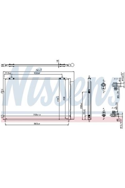 Condensatore, Climatizzatore NISSENS 123-940349