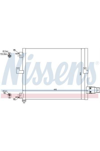 Condensatore, Climatizzatore NISSENS 123-94036