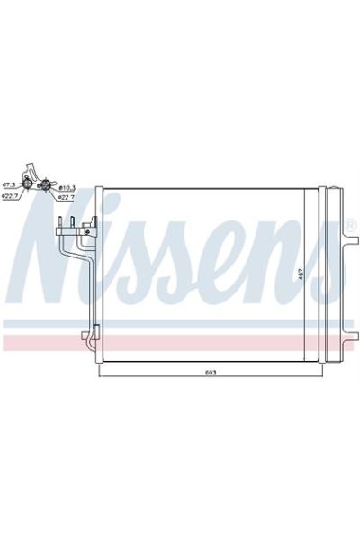 Condensatore, Climatizzatore NISSENS 123-940398