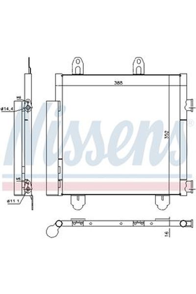 Condensatore, Climatizzatore NISSENS 123-940522