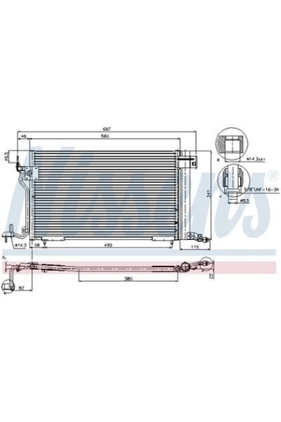 Condensatore, Climatizzatore NISSENS 123-94313