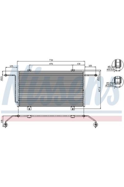 Condensatore, Climatizzatore NISSENS 123-94326