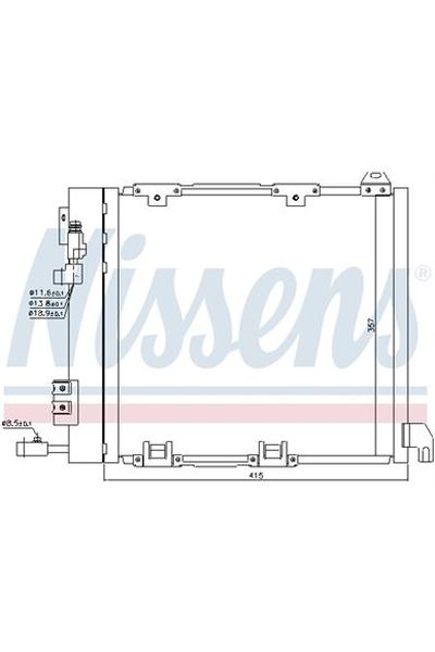 Condensatore, Climatizzatore NISSENS 123-94385