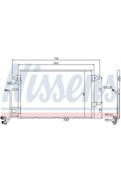 Condensatore, Climatizzatore NISSENS 123-94430