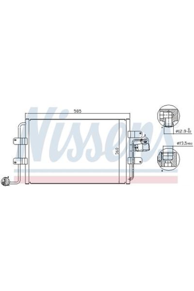 Condensatore, Climatizzatore NISSENS 123-94522