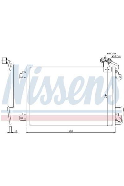 Condensatore, Climatizzatore NISSENS 123-94572