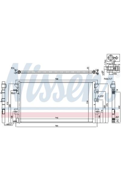 Condensatore, Climatizzatore NISSENS 123-94680
