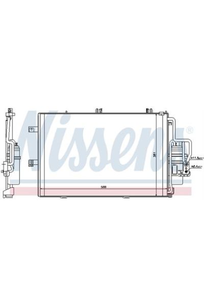 Condensatore, Climatizzatore NISSENS 123-94721