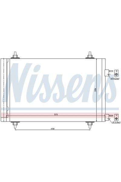 Condensatore, Climatizzatore NISSENS 123-94758