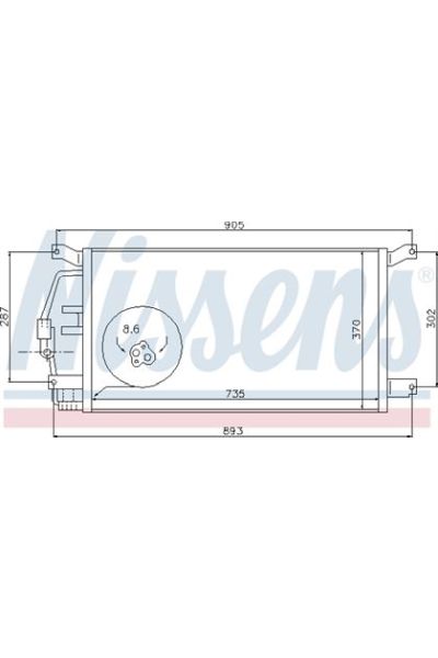 Condensatore, Climatizzatore NISSENS 123-94797