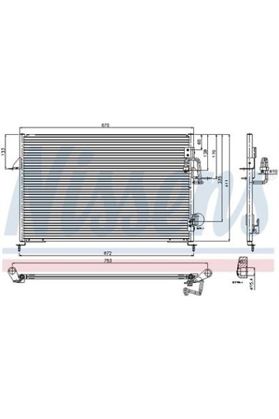 Condensatore, Climatizzatore NISSENS 123-94808