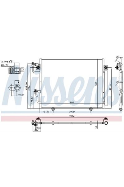 Condensatore, Climatizzatore NISSENS 123-94864