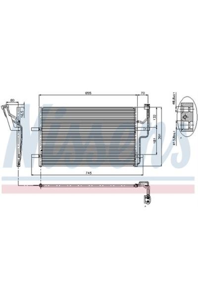 Condensatore, Climatizzatore NISSENS 123-94901